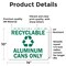 Signmission Recyclable Aluminum Cans Only with Graphic, 14 in W x Rectangle, Vinyl Decal OS-2PACK-MISC-D-1014-L-19507 - alternate 3